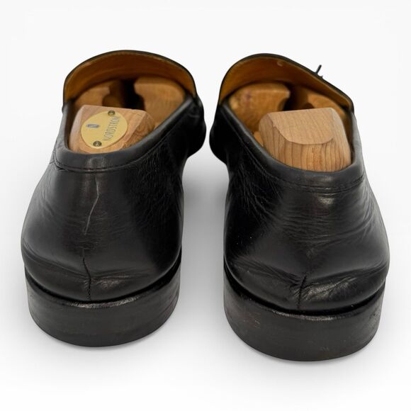 Bally Castor Leather Fashion Black Dress Tassel Loafers Size 9 M Made inItaly main image 9